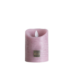 LED Light Candle floral pink moveable flame S