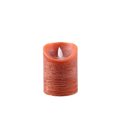 LED Light Candle rust orange moveable flame S