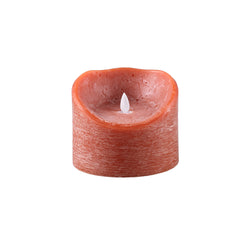 LED Light Candle rust orange moveable flame XL