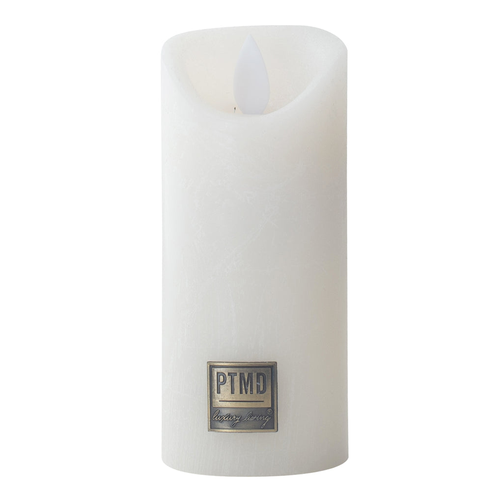 LED Light Candle rustic white moveable flame XS