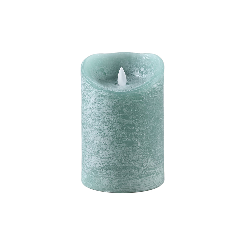 LED Light Candle teal moveable flame L