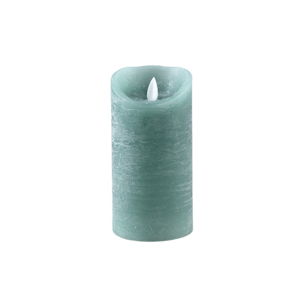 LED Light Candle teal moveable flame M