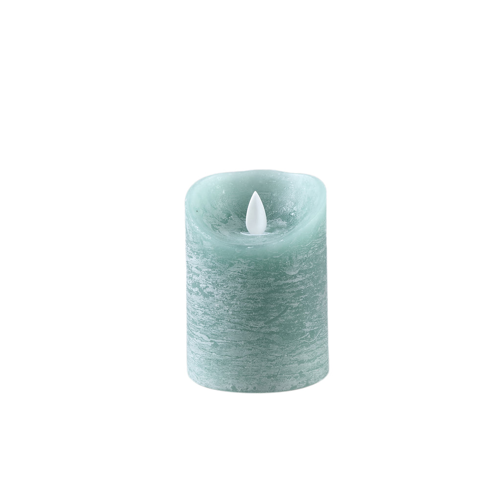 LED Light Candle teal moveable flame S