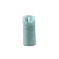 LED Light Candle teal moveable flame XS