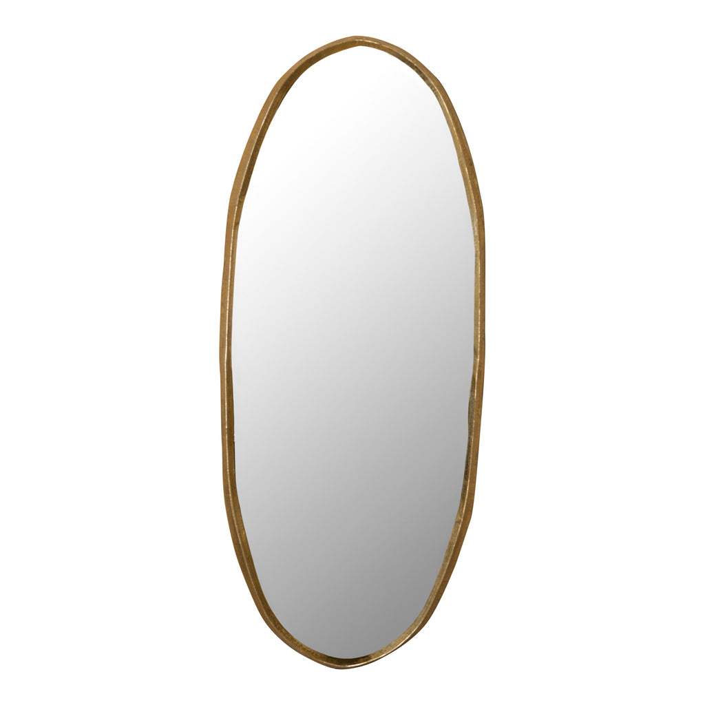 Limera Brass alu oval mirror irregular border