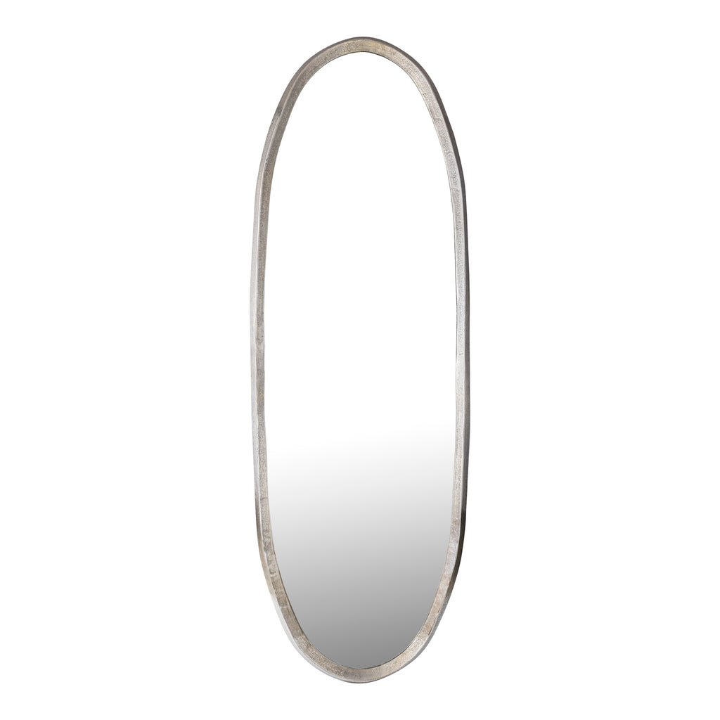 Limera Brass alu oval mirror irregular border L