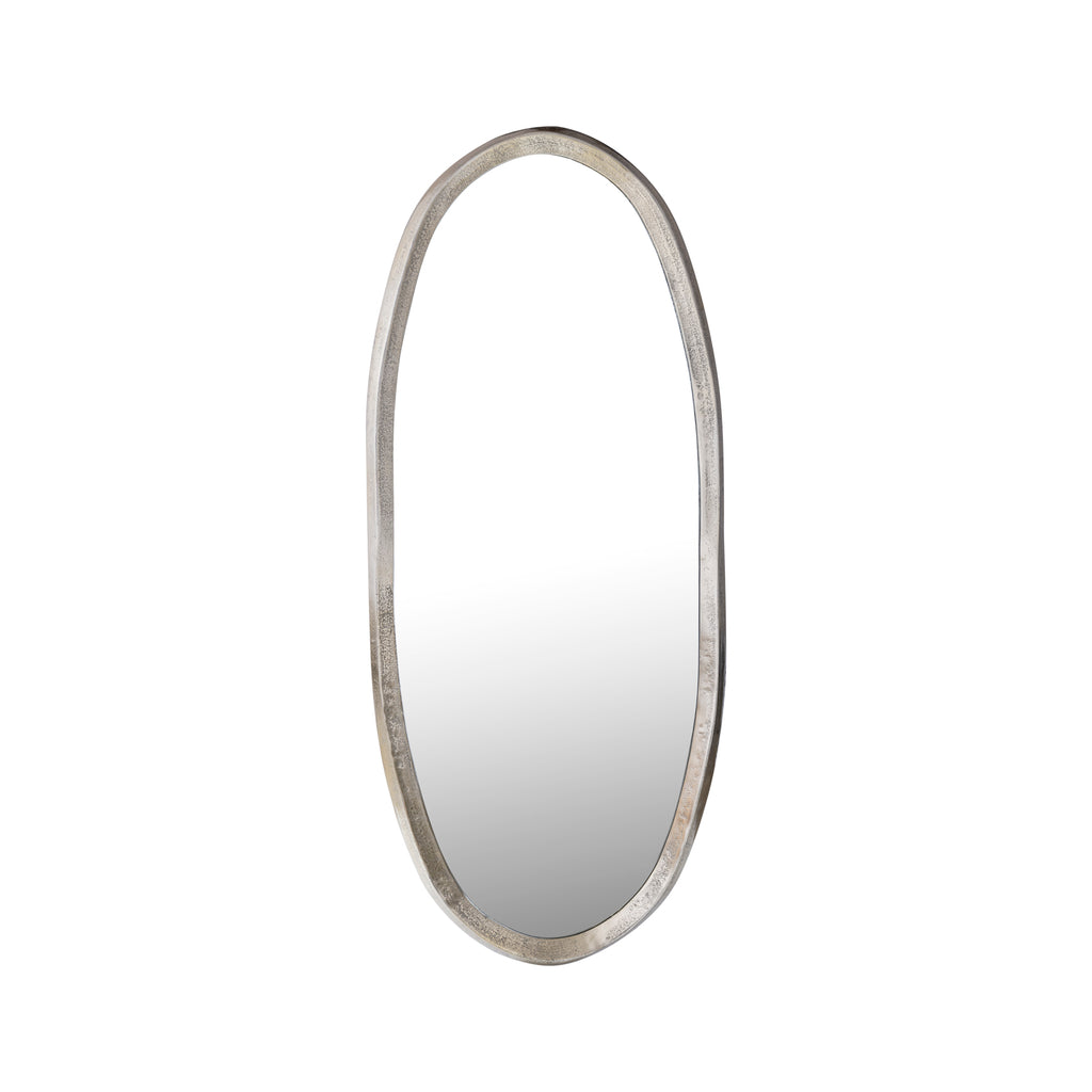 Limera Brass alu oval mirror irregular border S