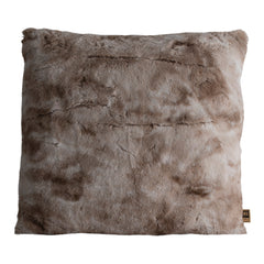 Linde Beige faux fur cushion square L