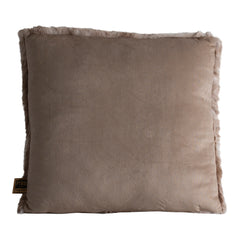 Linde Beige faux fur cushion square S