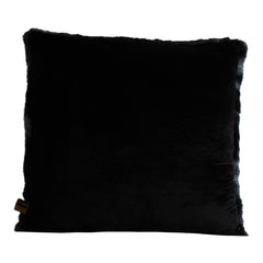 Linde Black faux fur cushion square L