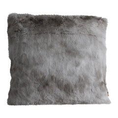 Linde Grey faux fur cushion square S