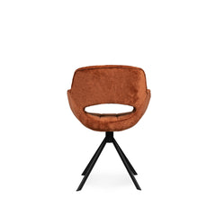 Link Dining chair berge 3032 rust fabric metal leg