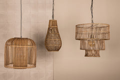 Linth Natural reed hanging lamp three levels round