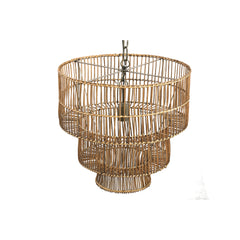 Linth Natural reed hanging lamp three levels round