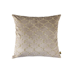 Lizze Beige velvet cushion embroidery pattern squa