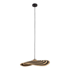 Loulou Natural seagrass wavy hanging lamp S