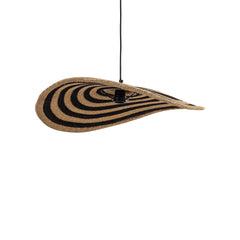 Loulou Natural seagrass wavy hanging lamp S