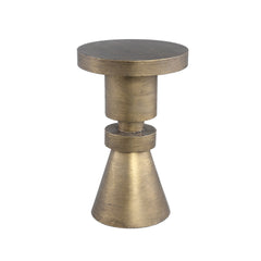 Lox Gold metal sidetable massive construct round