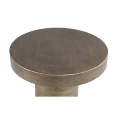 Lox Gold metal sidetable massive construct round