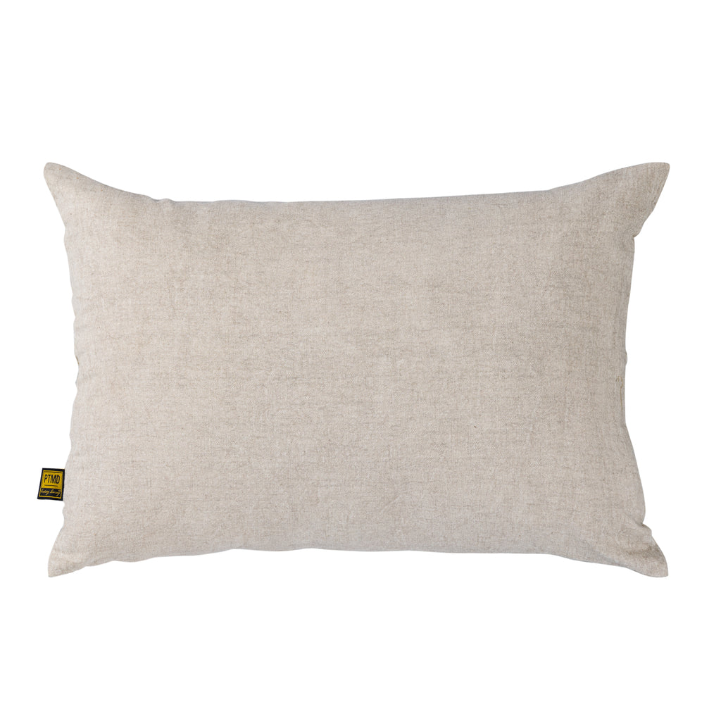 Lukah Cream cotton cushion embroidery rectangle