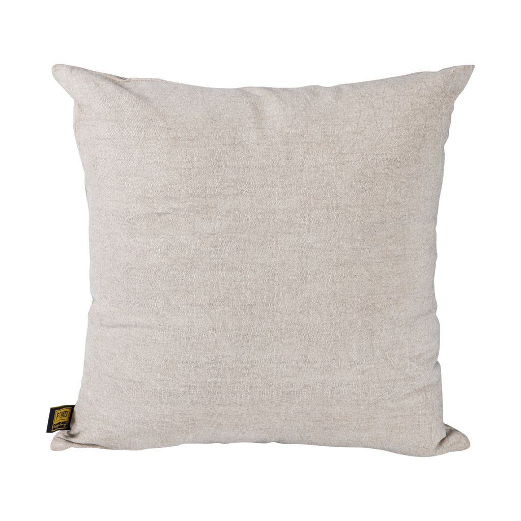 Lukah Cream cotton cushion embroidery square