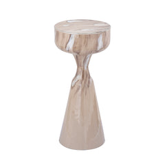 Maran Cream shiny iron sidetable round S