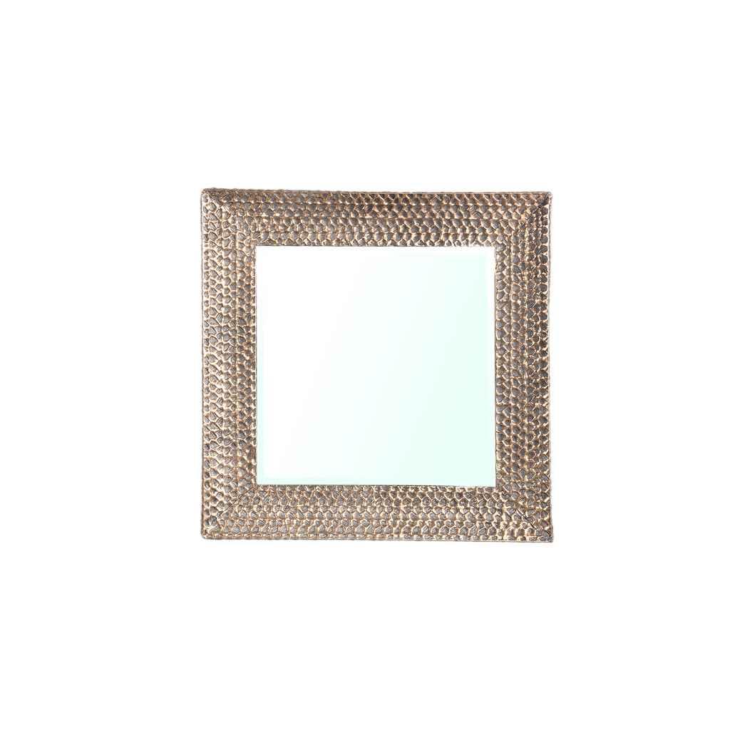 Marrin Gold thick iron mirror with scales pattern