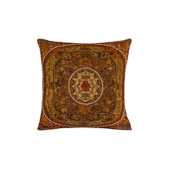 Marwan Brown cotton cushion baroque style square S