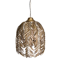 PTMD Mea Goud hanglamp metaal met palm blad design