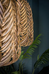 PTMD Mea Goud hanglamp metaal met palm blad design