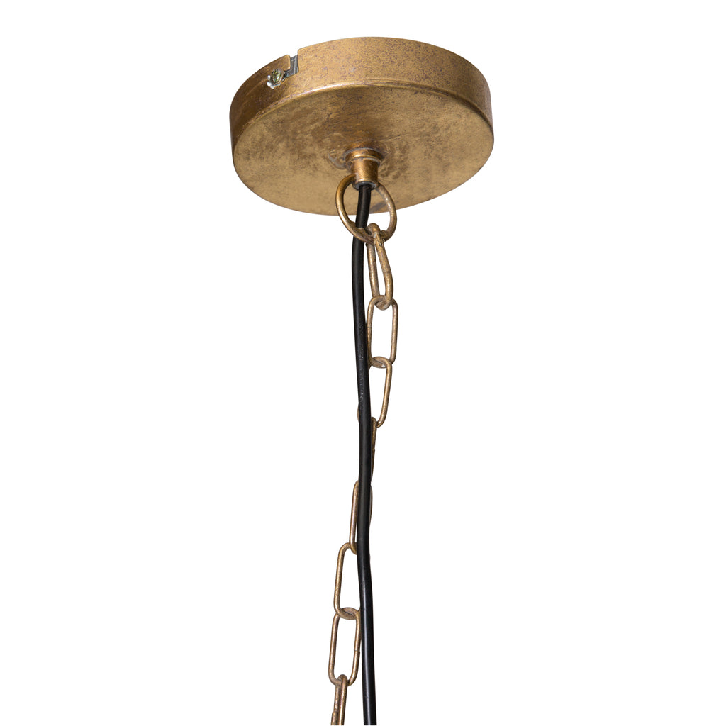 PTMD Mea Goud hanglamp metaal met palm blad design