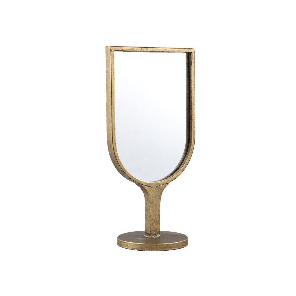 Melandi Gold metal table mirror mixed shape