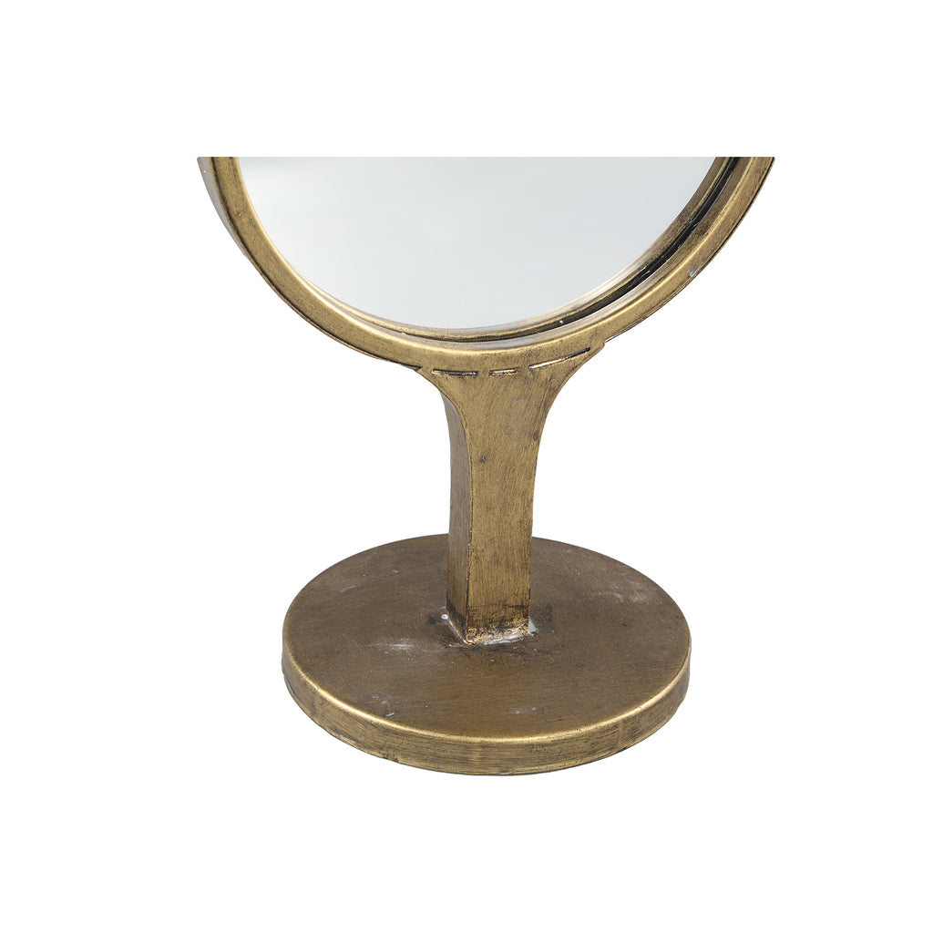 Melandi Gold metal table mirror mixed shape