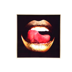 Melani Glass Art wall picture lip with tongue