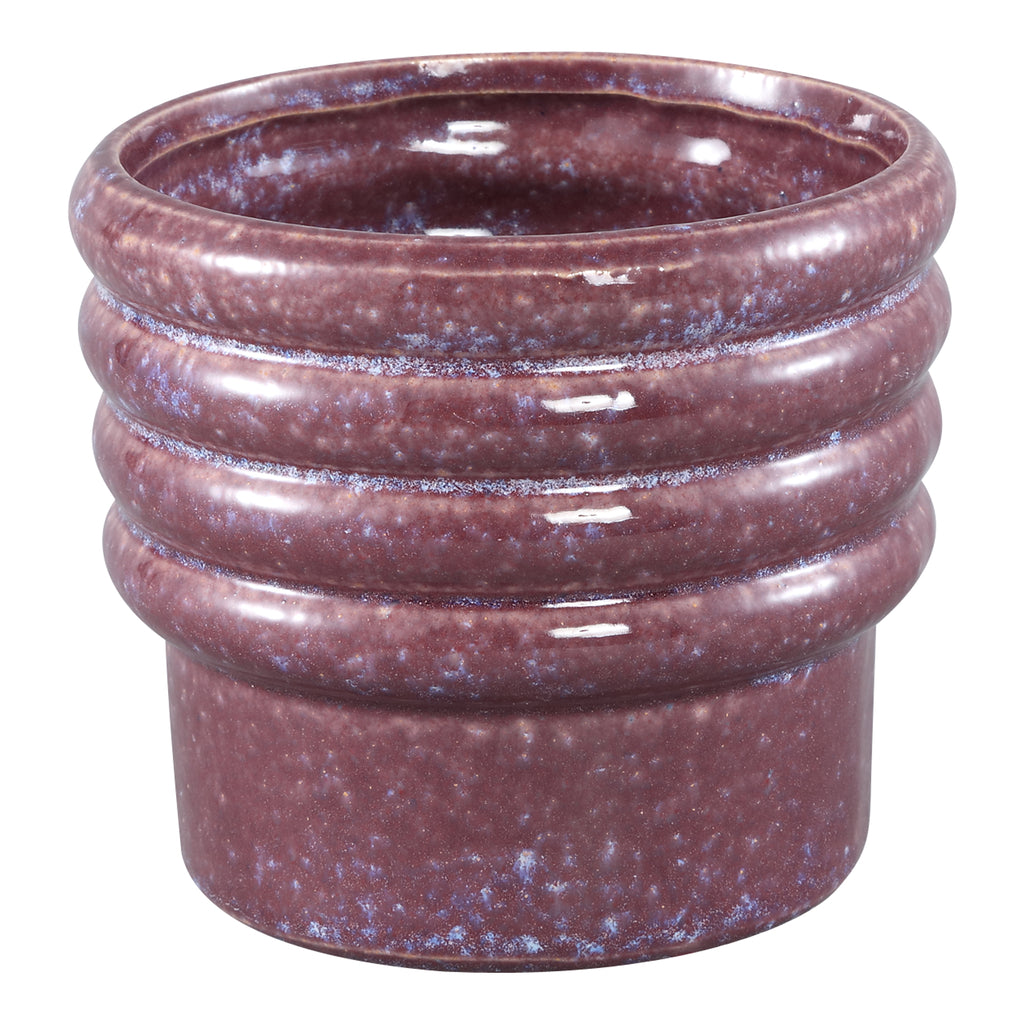 Melisa Purple glazed ceramic round pot layers S