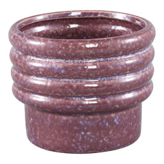 Melisa Purple glazed ceramic round pot layers XS