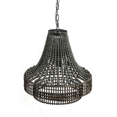 Merdy Grey metal hanging lamp beads round wide