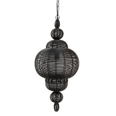 Merri Black iron hanging lamp drop design