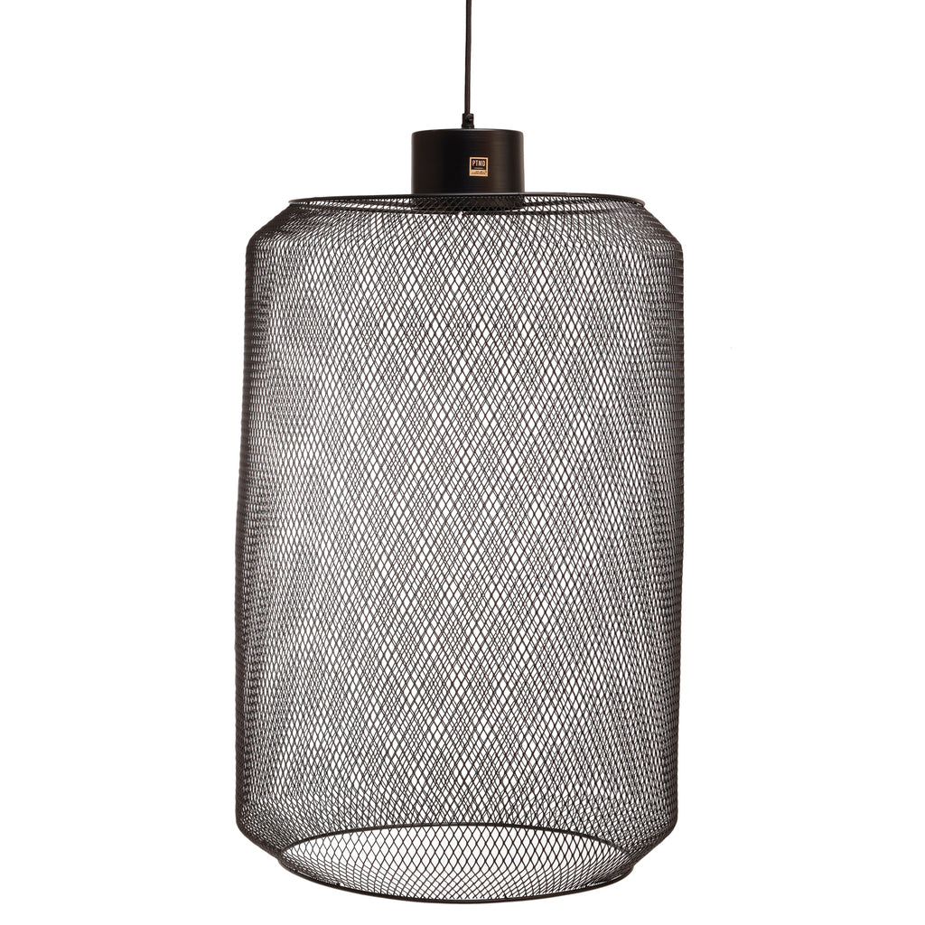 Mesh Black iron hanging lamp round L