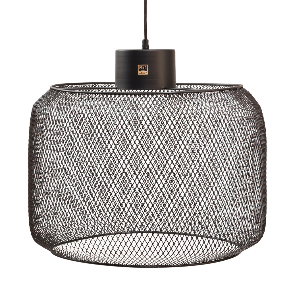 Mesh Black iron hanging lamp round S