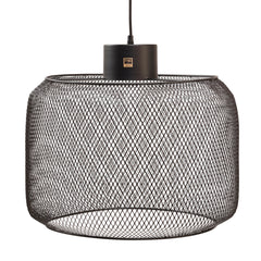 Mesh Black iron hanging lamp round S