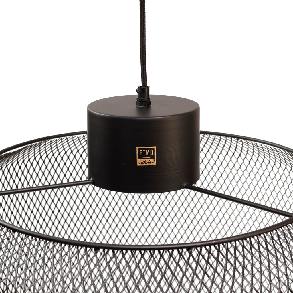 Mesh Black iron hanging lamp round S