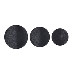 Miecke Black shimmer iron wall panel round S