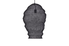 Miko Black iron wired hanging lamp see through L