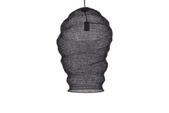 Miko Black iron wired hanging lamp see through L