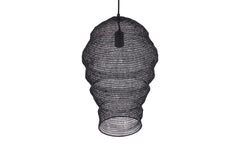 Miko Black iron wired hanging lamp see through S