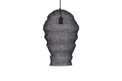 Miko Black iron wired hanging lamp see through S