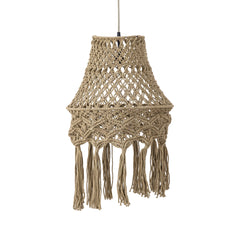 Milley Green cotton macrame hanging lamp round