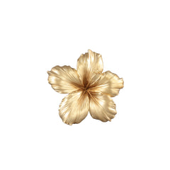 Mira Gold matt polyresin lily flower wall deco S