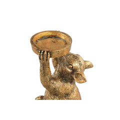 Miro Gold polyresin mouse candle holder L